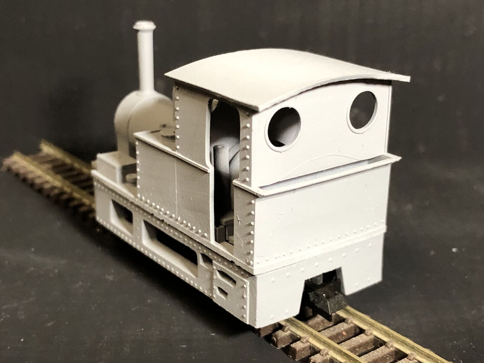 OO9 narrow gauge WG Bagnall Rye and Camber steam locomotive kit body designed to fit a Kato 11-109 motor bogie chassis
