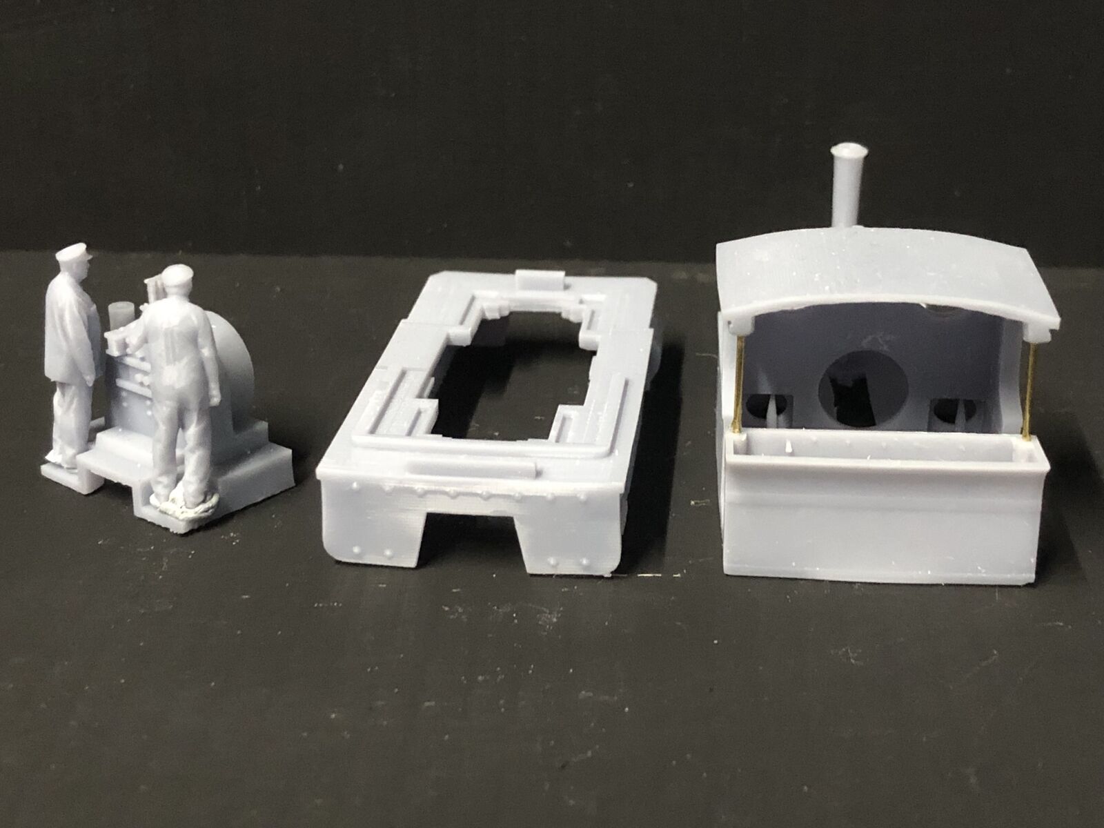 OO9 narrow gauge Andrew Barclay “Doll” steam locomotive kit body shown fitted to a compatible Kato 11-109 chassis