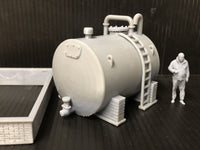 O / O16.5 / 7mm Gauge Single Diesel Tank with bund for a depot or yard