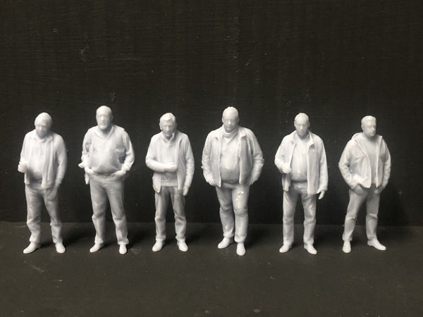 People Multi-Pack- 6 (Version 1) assorted poses -3D scans  - NG7 / O Gauge