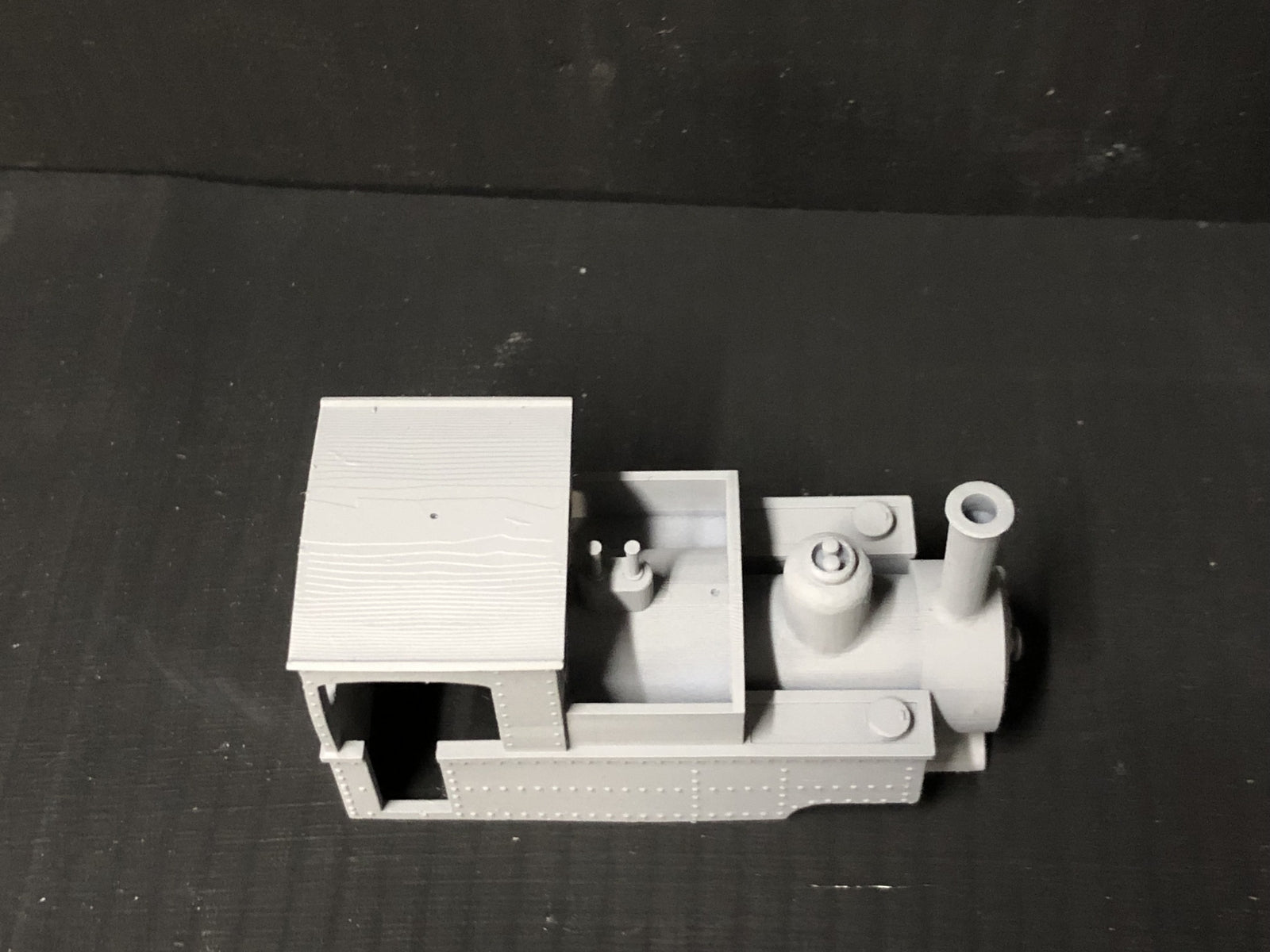 OO9 narrow gauge steam locomotive kit with coal bunker, designed to fit a Kato 11-109 motor bogie chassis