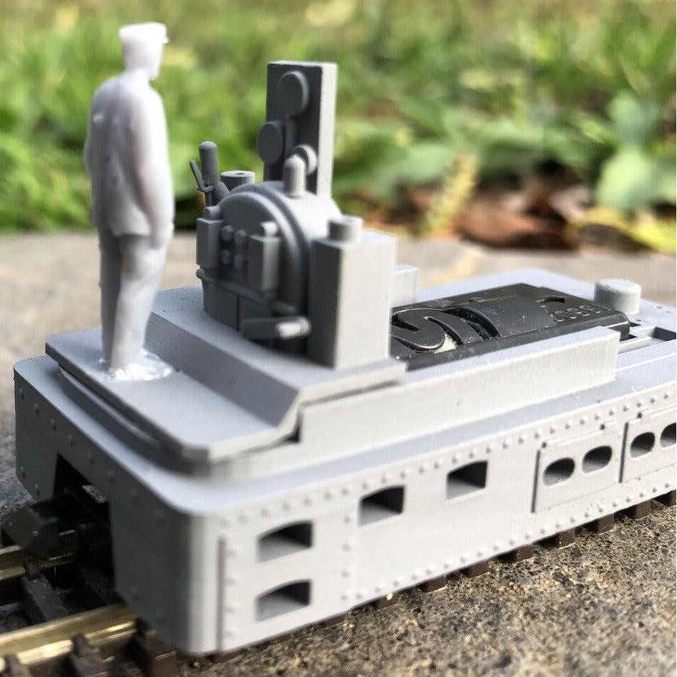 OO9 narrow gauge steam locomotive kit with coal bunker, designed to fit a Kato 11-109 motor bogie chassis