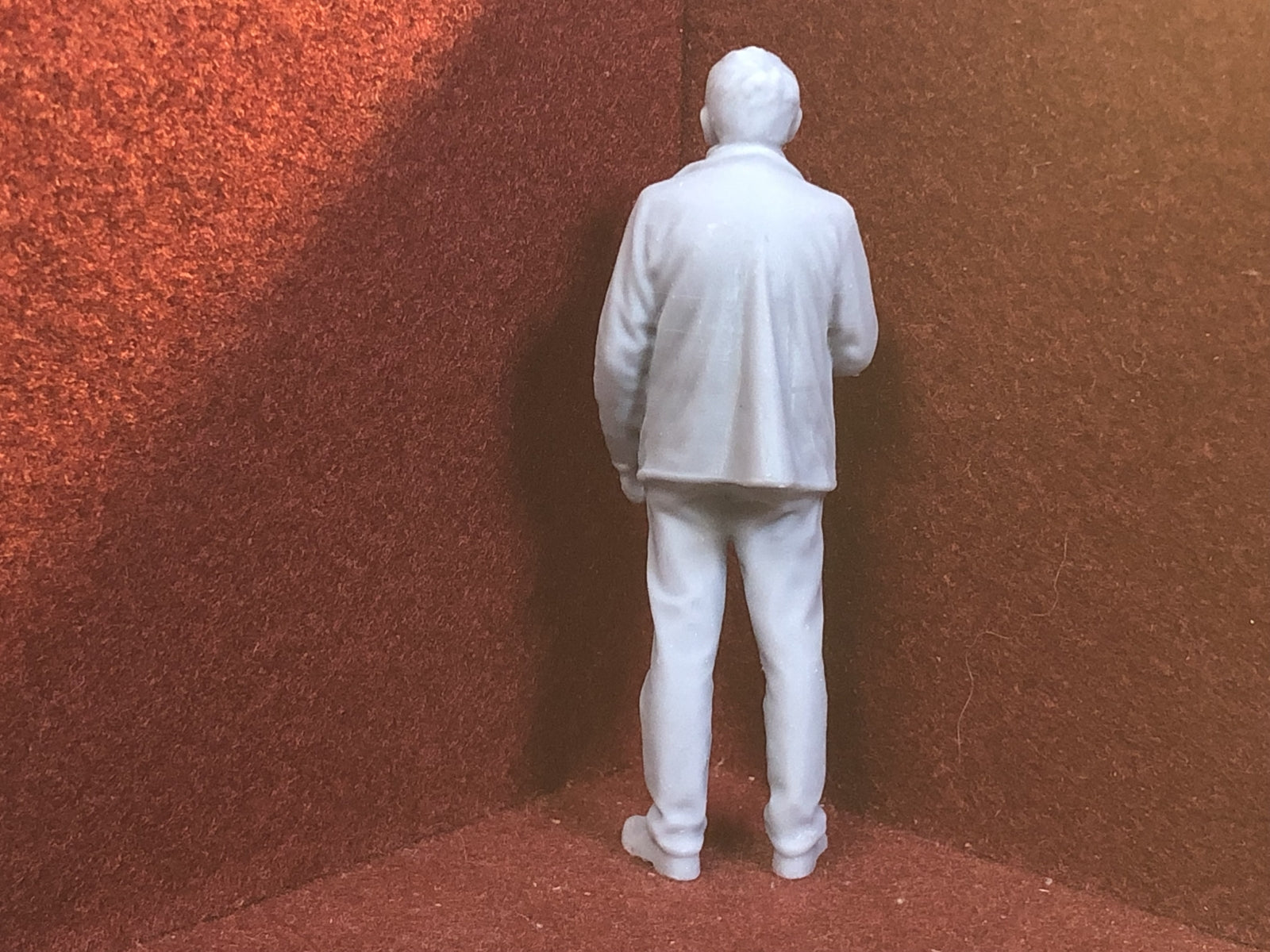 G-scale 1:22 driver figure model for GN15 narrow gauge layouts, 3D scanned from a real person, approx 78mm tall