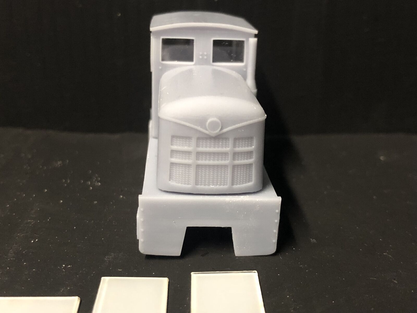 OO9 narrow gauge Fowler MFP No.4 style diesel locomotive kit body shown fitted to a Kato 11-109 motor bogie chassis