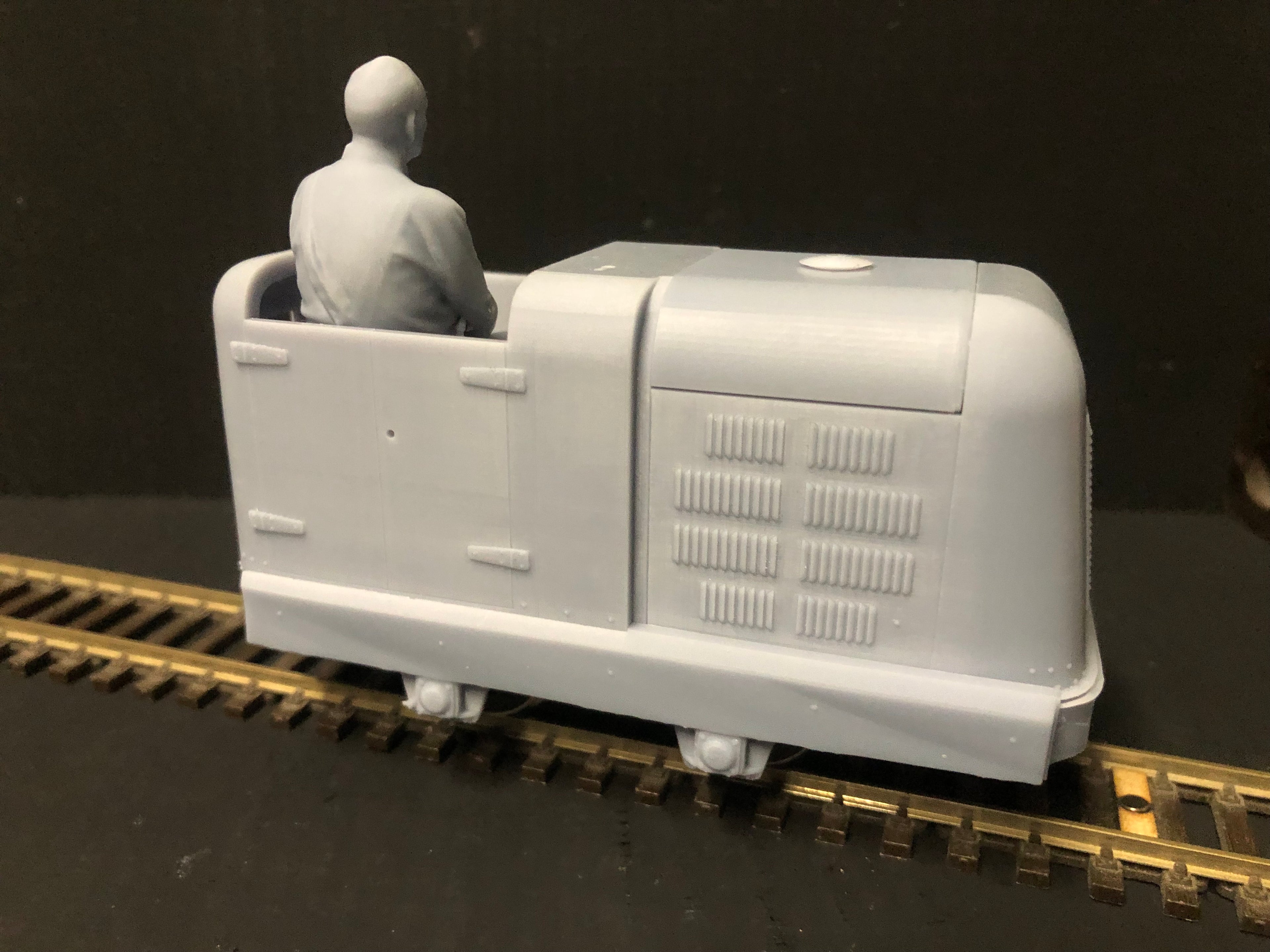 Unpainted GN15 narrow gauge diesel critter body kit for G scale on OO track, designed to fit a Hornby Smokey Joe 0-4-0 chassis