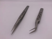Precision Stainless Steel Tweezers – Straight & Curved Tips, Anti-Static, Modelling Tools