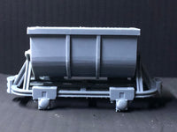 Gn15 Narrow Gauge Three Unpainted Ore Tipper Wagons with wheels