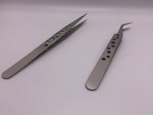 Precision Stainless Steel Tweezers – Straight & Curved Tips, Anti-Static, Modelling Tools