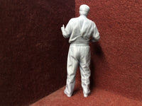 16mm figure Driver with flat cap - 3D scanned person - MD015 1:19 scale & SM32