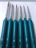 10pc Extra Fine Detail Paint Brush Set for Miniatures & Model Railway Hobby