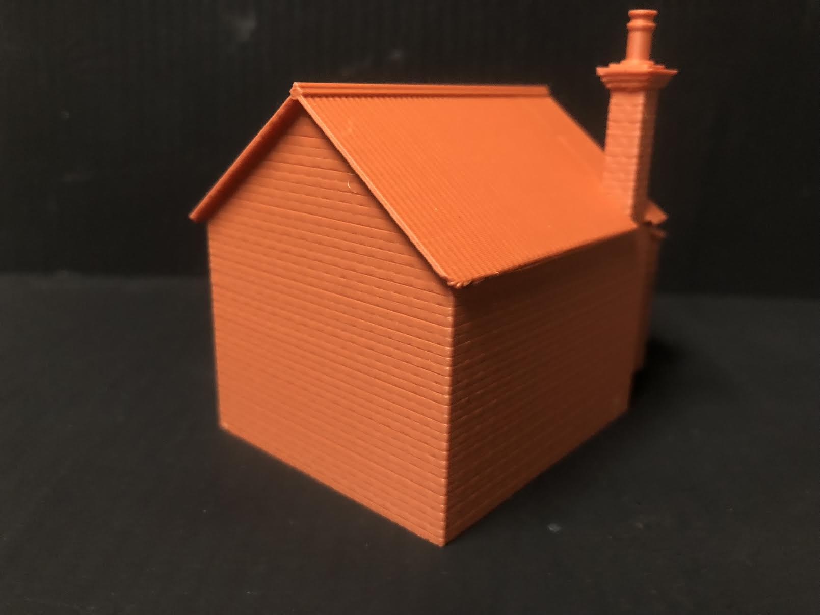 Unpainted OO9 scale brick workshop with lean-to building, resin model kit for narrow gauge model railway layouts