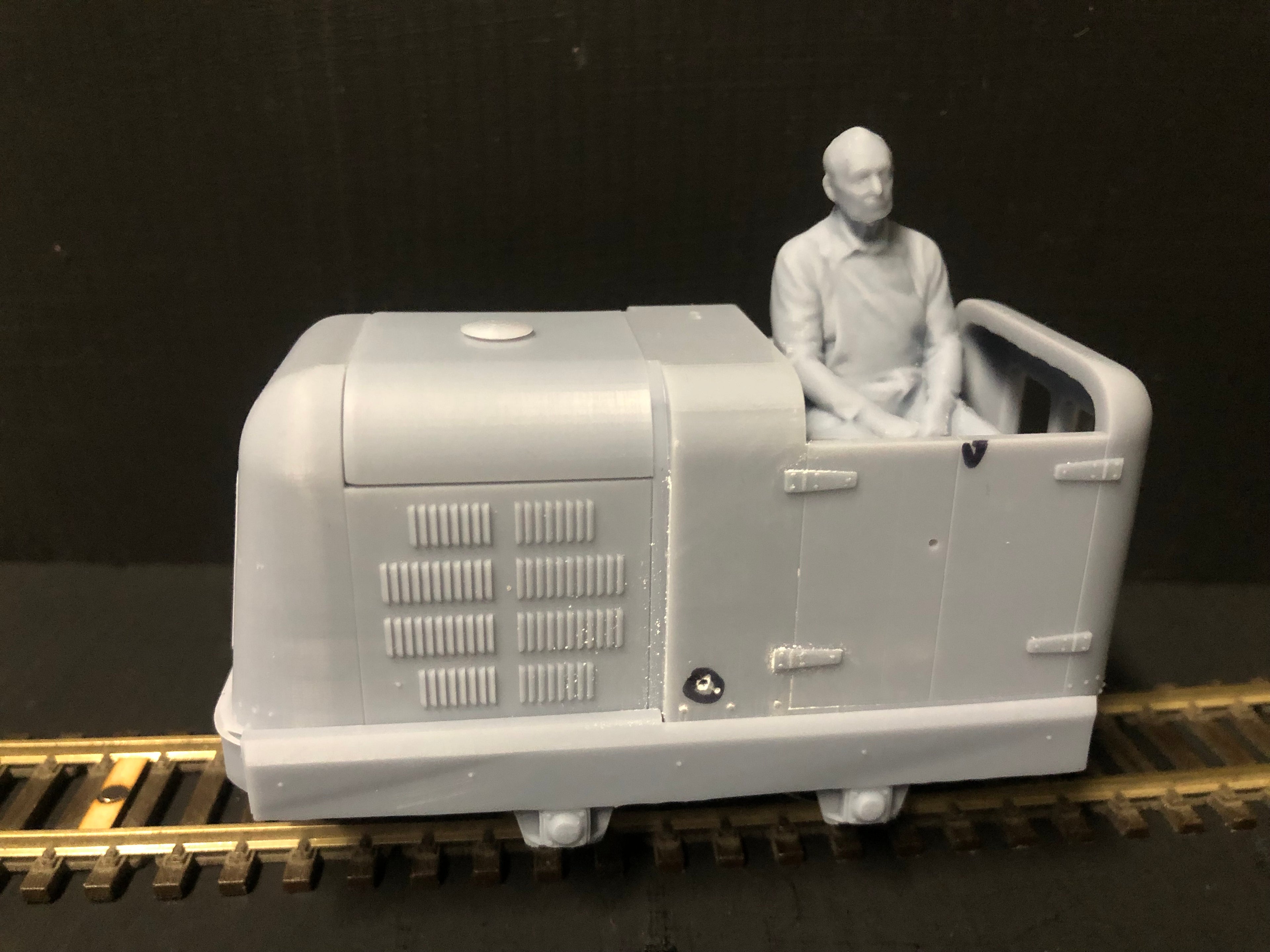 Unpainted GN15 diesel critter locomotive body kit for G scale on 00 gauge track, designed to fit a Hornby Smokey Joe 0-4-0 chassis