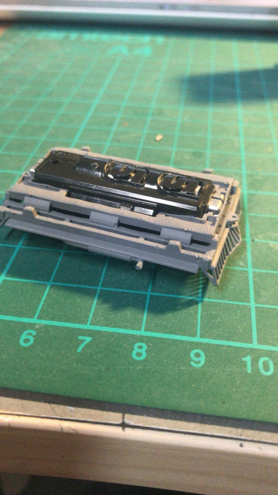 OO9 Wickham Type 42 inspection car body kit shown fitted to a trimmed KATO 109 chassis for 009 narrow gauge layouts