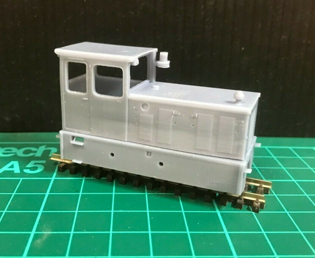 009 OO9 Baguley-Drewry 70hp RNAD diesel locomotive kit for model railways, designed for a Kato 11-109 chassis