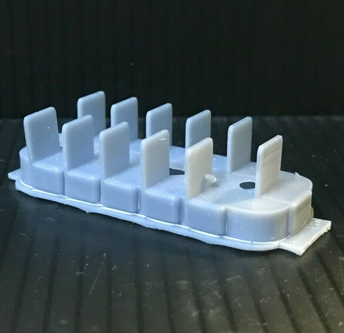 Unpainted OO9 narrow gauge prototype railbus body, roof and interior kit designed to fit a Kato 103, 109 or 105 chassis.