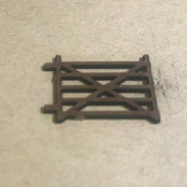 Sheet of six laser-cut rural farm gates and posts kit for OO, HO and OO9 1:76 scale model railway layouts