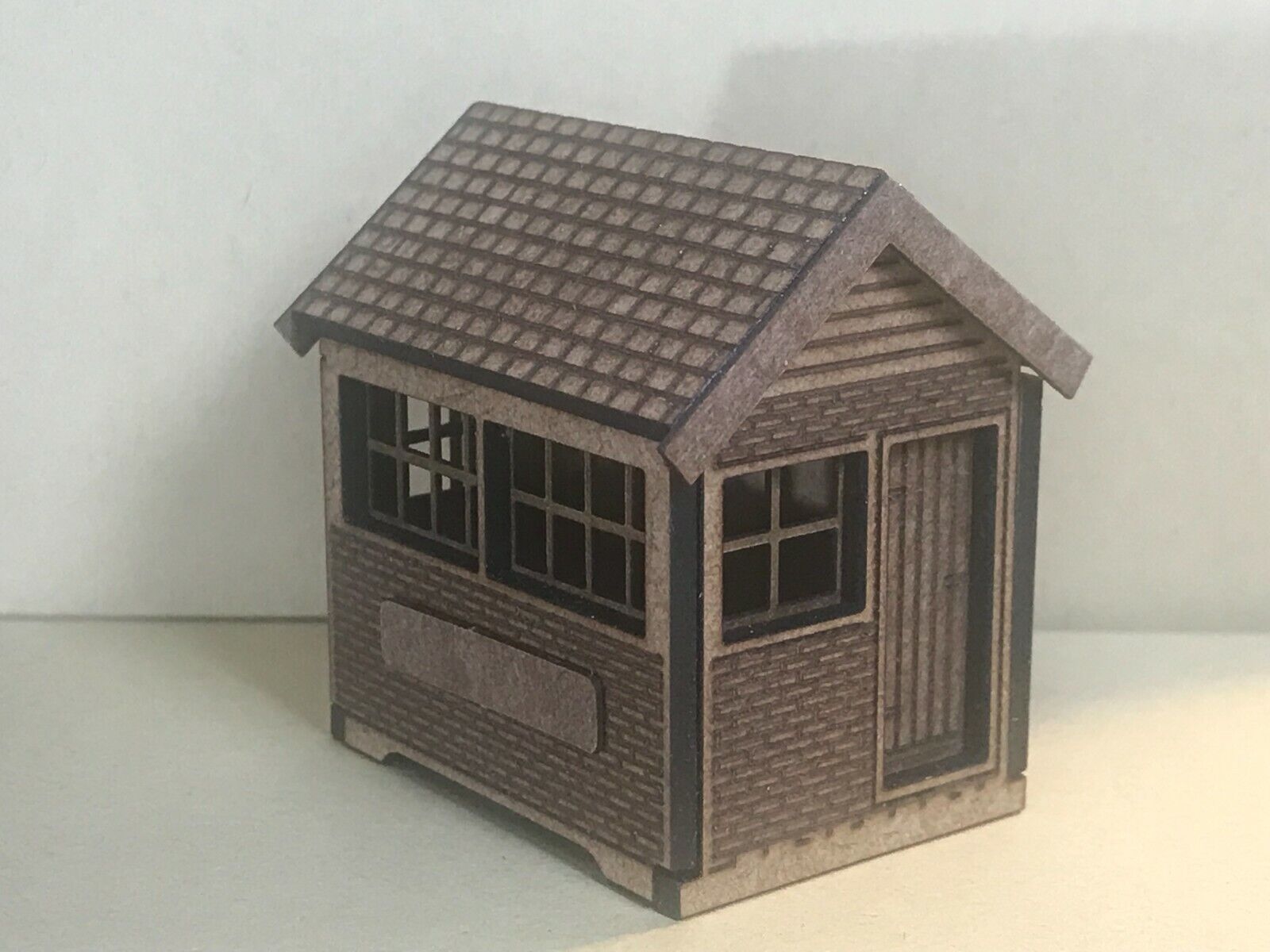 OO9 / OO / HO scale laser-cut country ground-level signal box kit for a small goods yard or rural model railway layout
