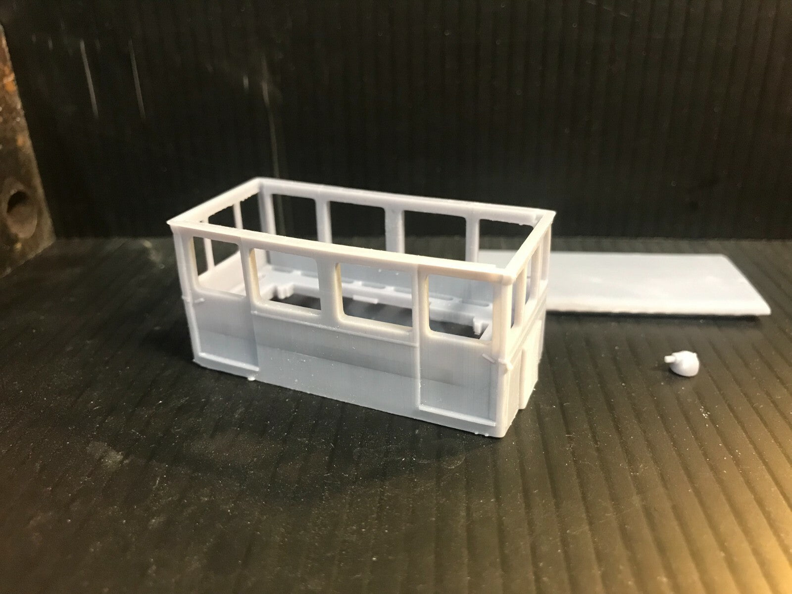 OO9 narrow gauge French Drasine railcar body kit designed to fit a Kato 11-109 coreless chassis, supplied unpainted