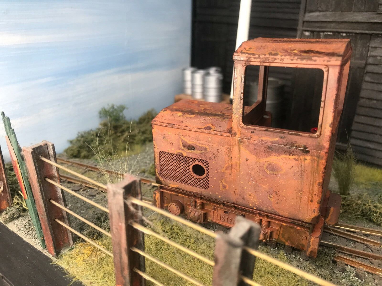 GN15 cabbed Lister-style diesel locomotive resin kit in G scale for 00 gauge track, designed to fit a Tenshodo motor bogie chassis