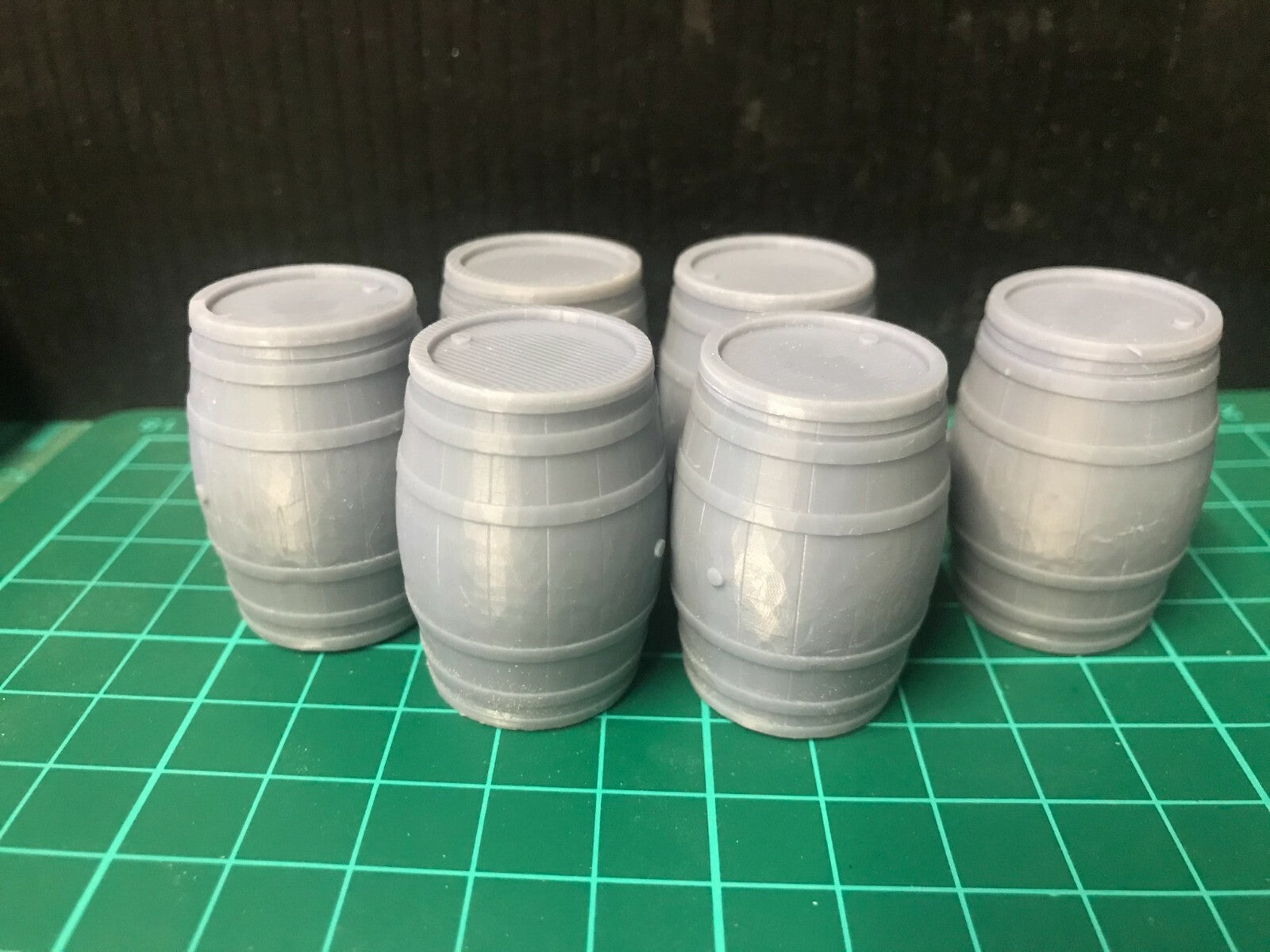 G-scale model scenery - six oak barrels - also suitable for GN15