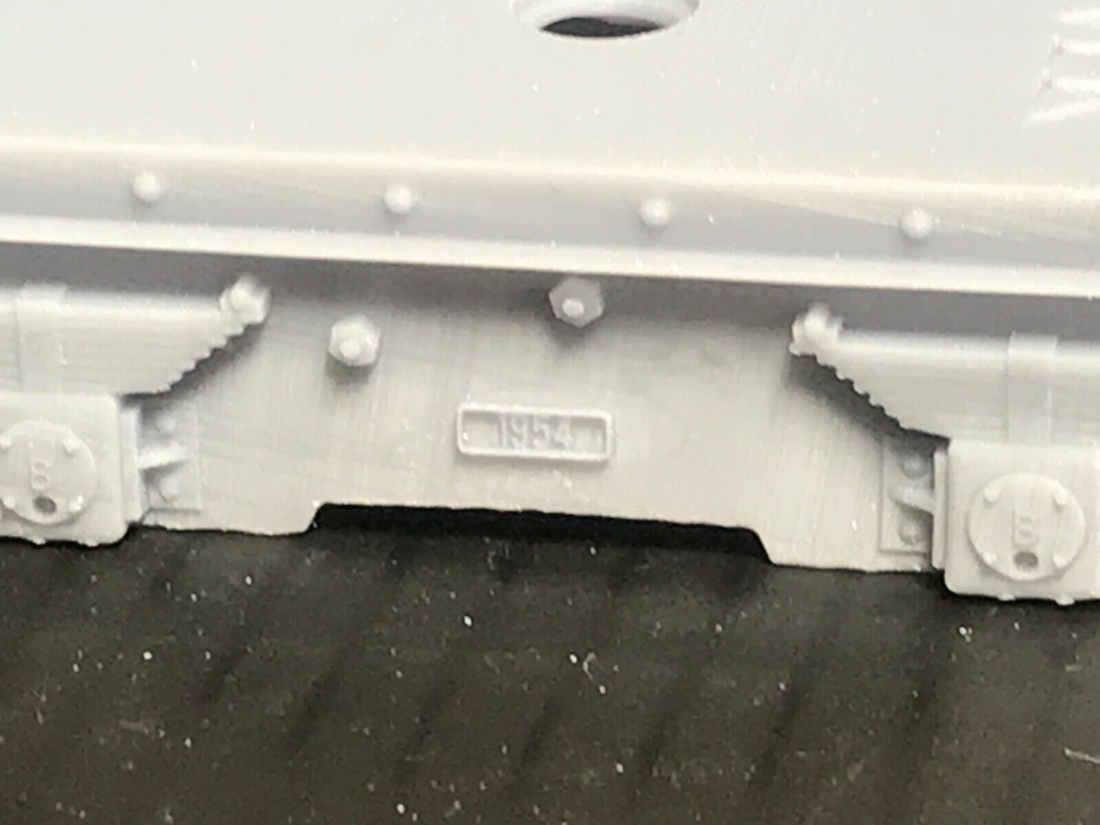 GN15 electric critter trolley kit on 00 gauge track, shown with Tenshodo motor bogie chassis and unpainted resin parts