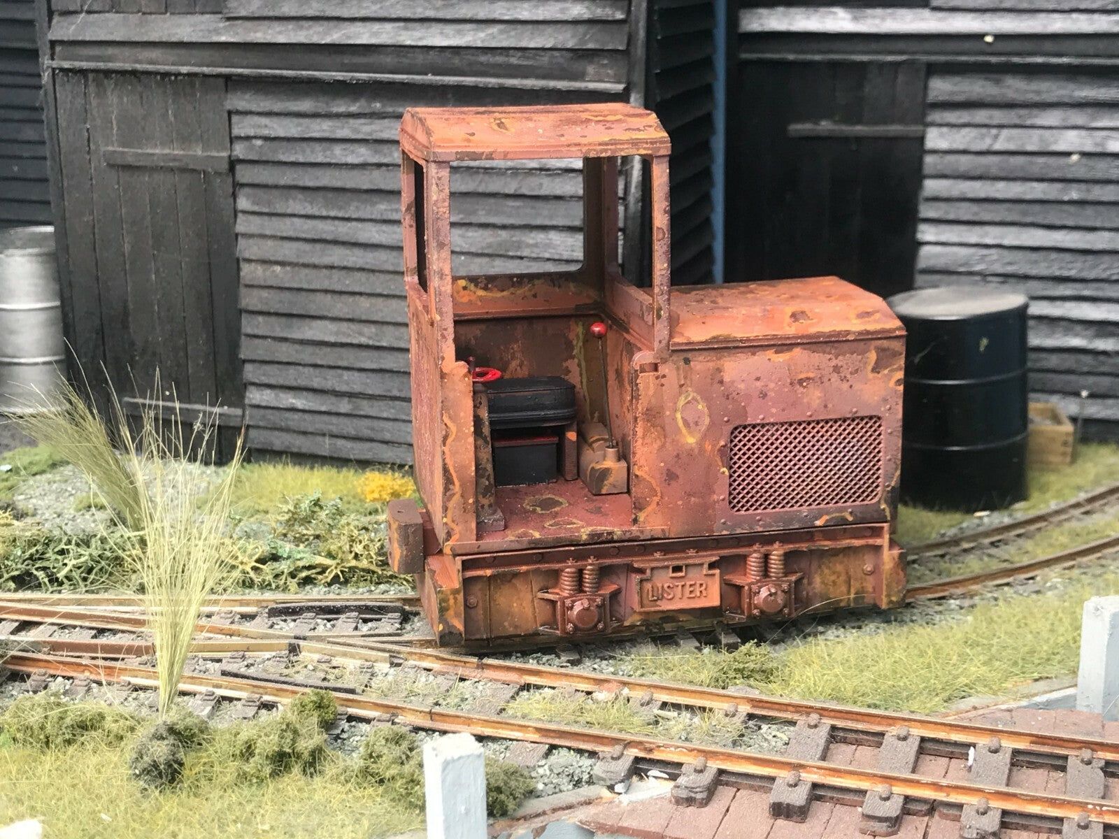 GN15 cabbed Lister-style diesel locomotive resin kit in G scale for 00 gauge track, designed to fit a Tenshodo motor bogie chassis