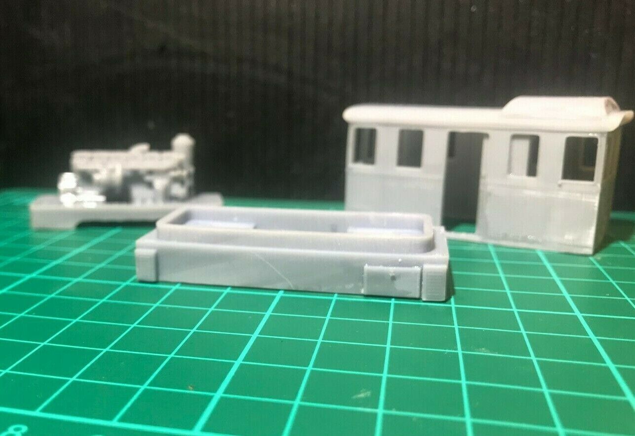 OO9 narrow gauge French-style diesel loco-tracteur body kit for mounting on a Kato 11-109 chassis, supplied unpainted
