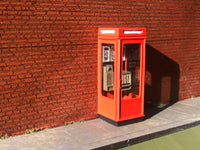 K8 Telephone Box - 1970's with glazing and interior detail  - NG7 / 7mm / On18 / O Gauge