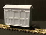 OO9 Narrow Gauge Victorian Toilet Carriage Kit for Peco NR-121D 10ft WB Chassis Resin Body