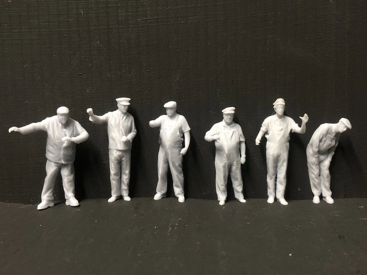 Loco crew Multi-Pack - 6 (Version2) assorted poses -3D scans  - ON30 scale