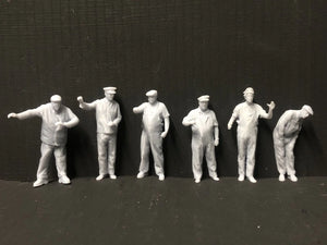Loco crew Multi-Pack - 6 (Version2) assorted poses -3D scans  - NG7 - O Gauge
