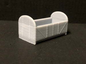 OO9 Narrow Gauge Round Ended Wagon Kit for Peco NR-121D 10ft WB Chassis Resin Body