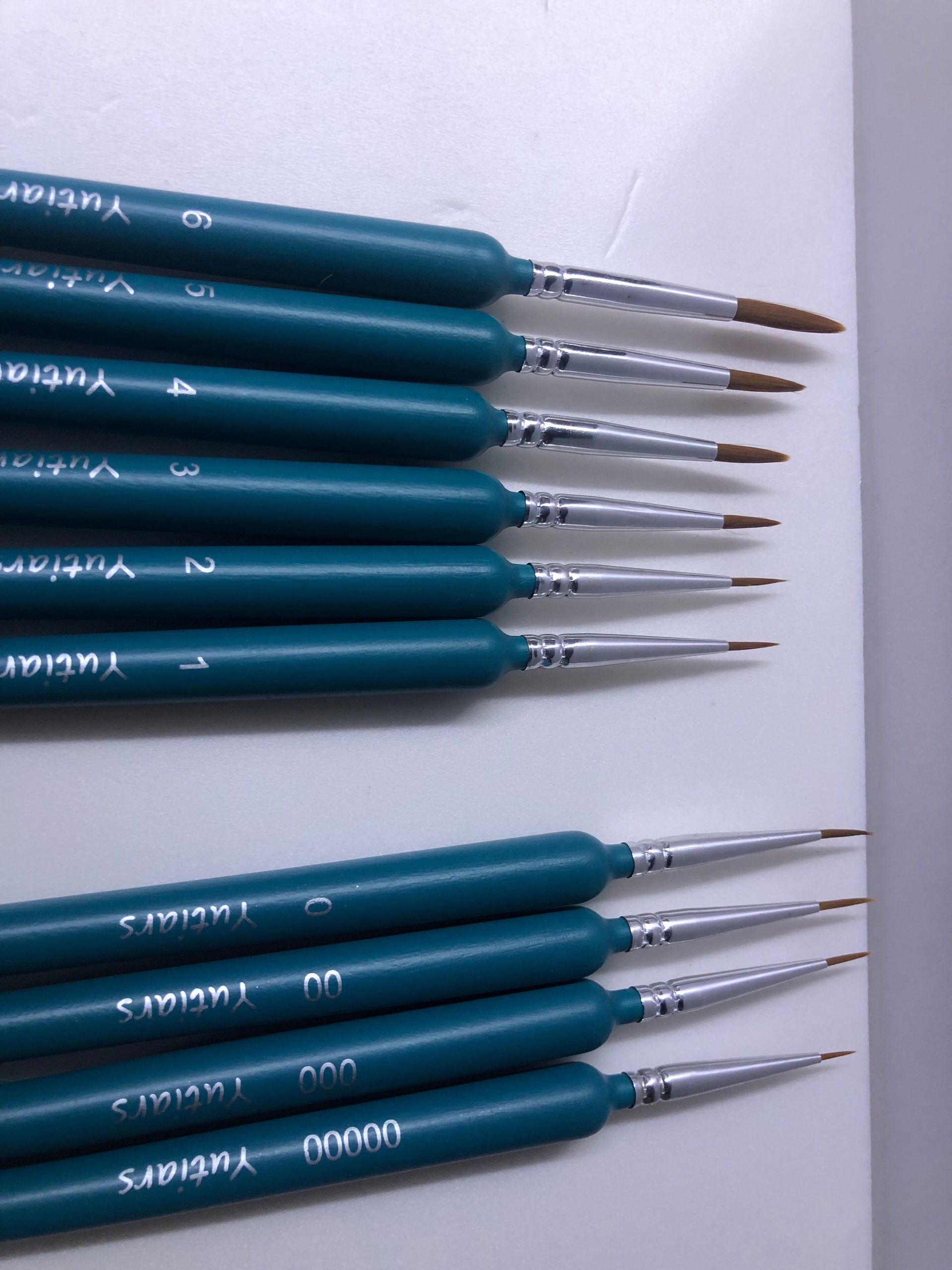 10pc Extra Fine Detail Paint Brush Set for Miniatures & Model Railway Hobby