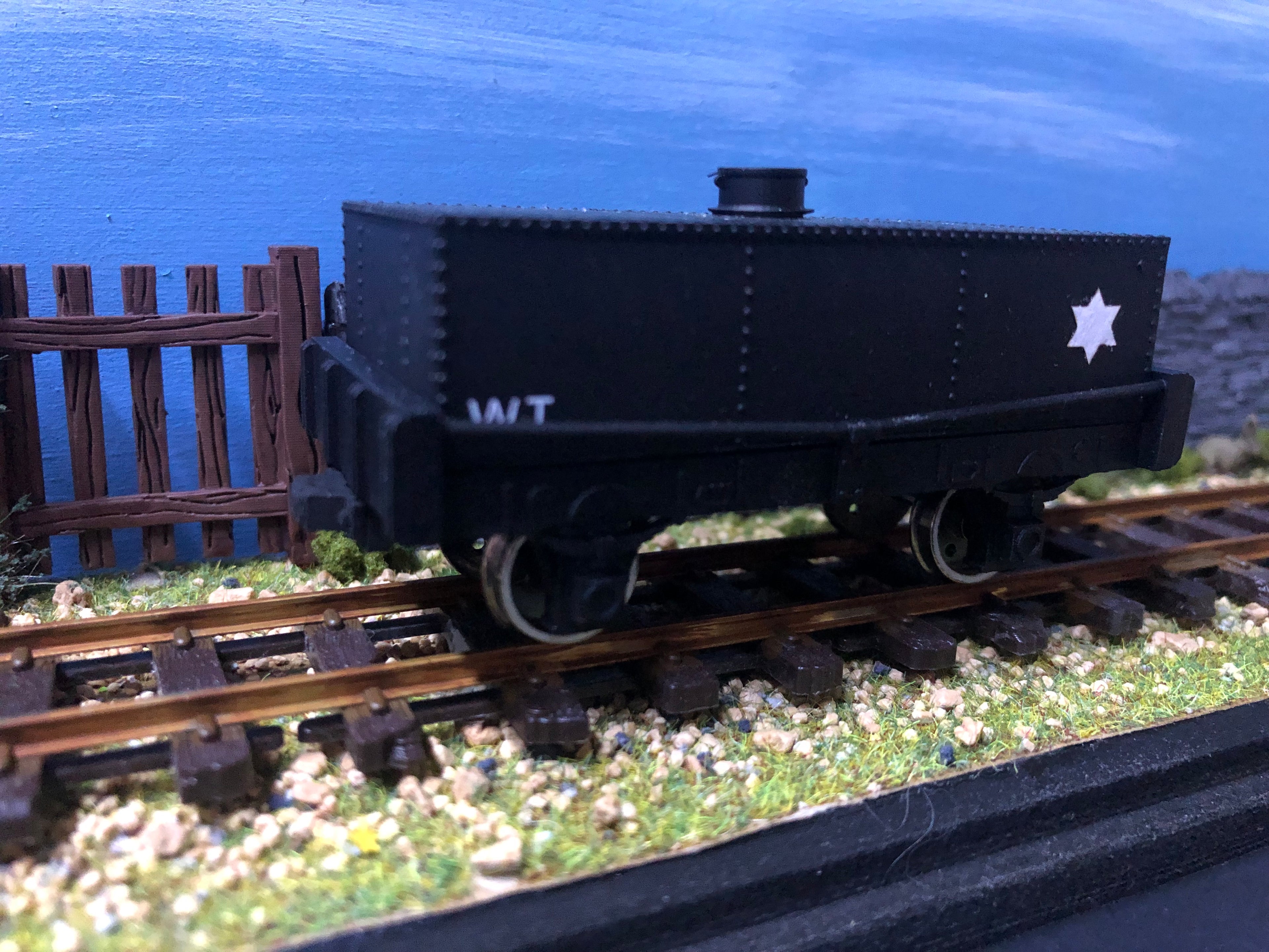 Gn15 narrow gauge water tank wagon kit with wheels, for 1:22.5 scale running on 16.5mm track