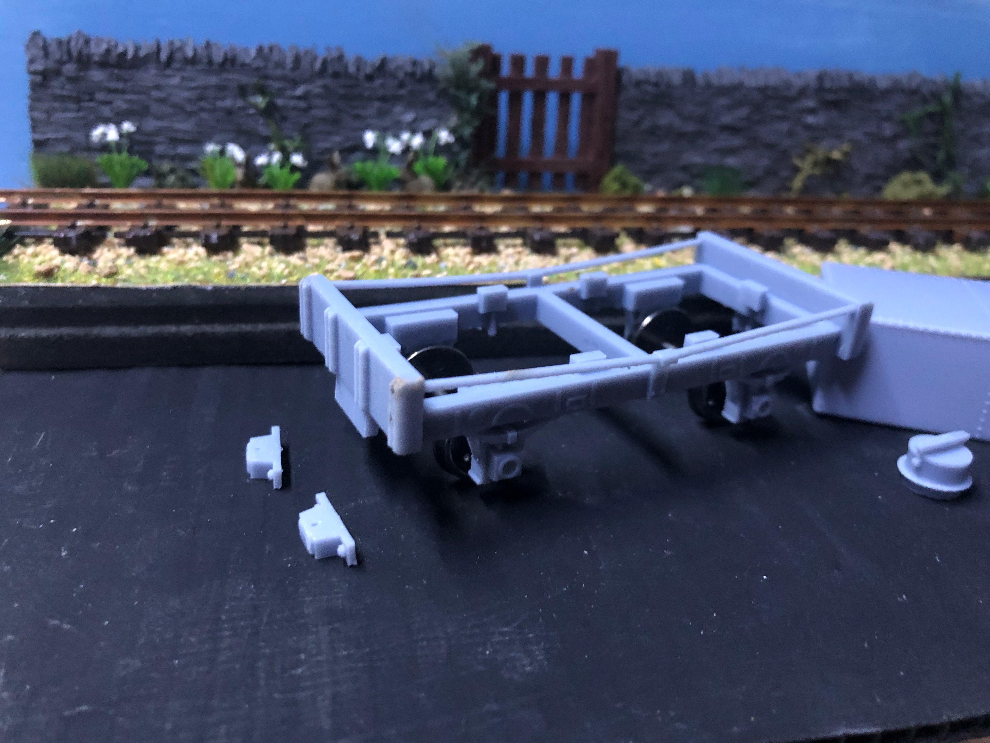 Gn15 narrow gauge water tank wagon model kit with wheels for 1:22.5 scale on 16.5mm track