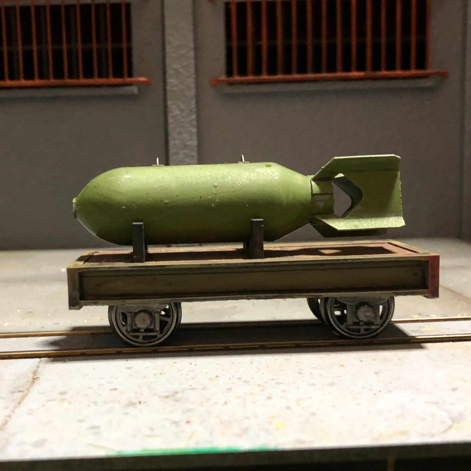 GN15 Munitions Bomb Carrier – Resin Kit with Bomb, Deck Insert, Chassis & Wheelsets - Style B