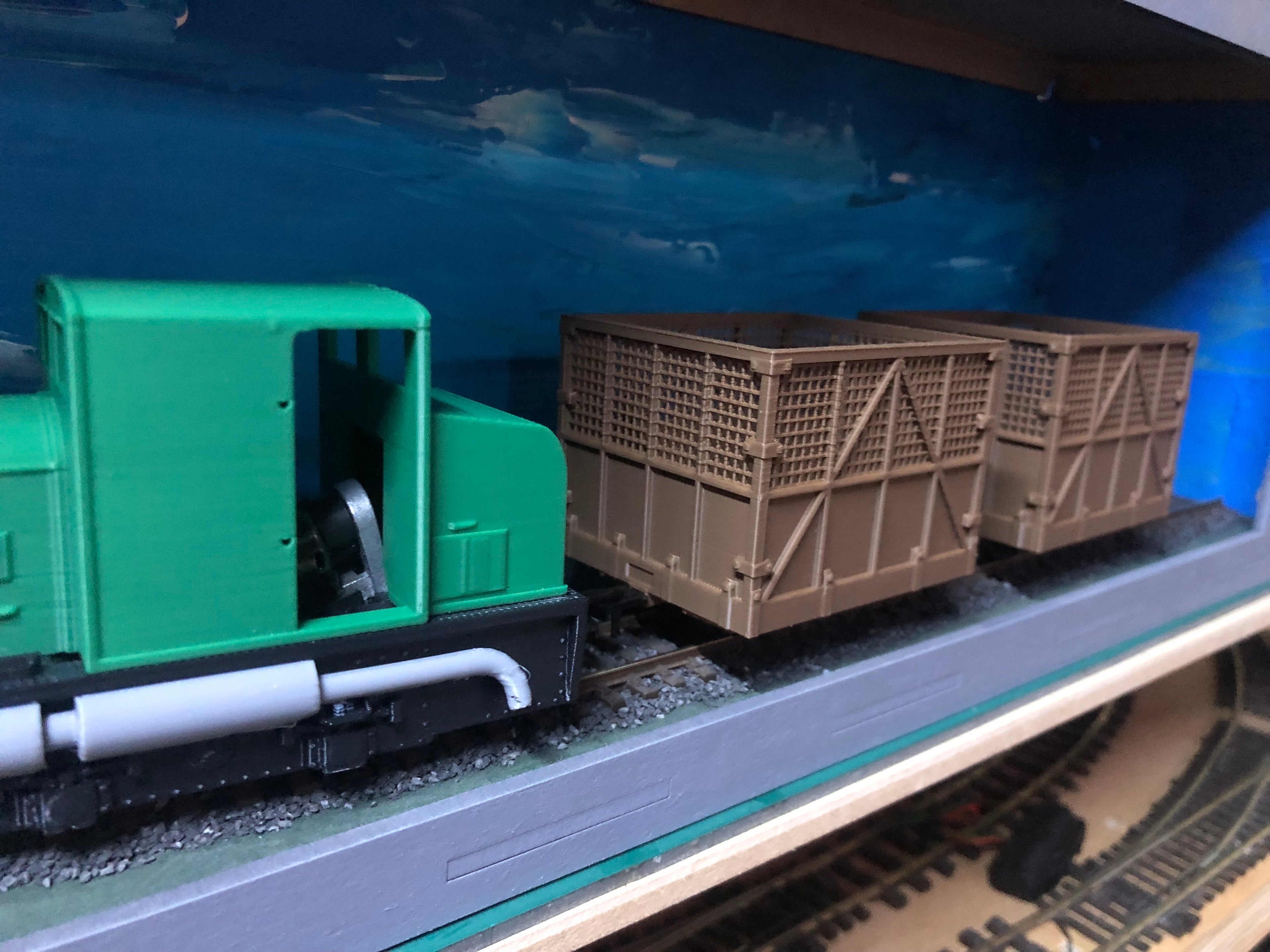 O-16.5 / NG7 narrow gauge 4 ton sugar cane bin wagon kit with pre-coloured body and POM wheelsets for model railways