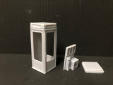 K8 Telephone Box - 1970's with glazing and interior detail  - NG7 / 7mm / On18 / O Gauge