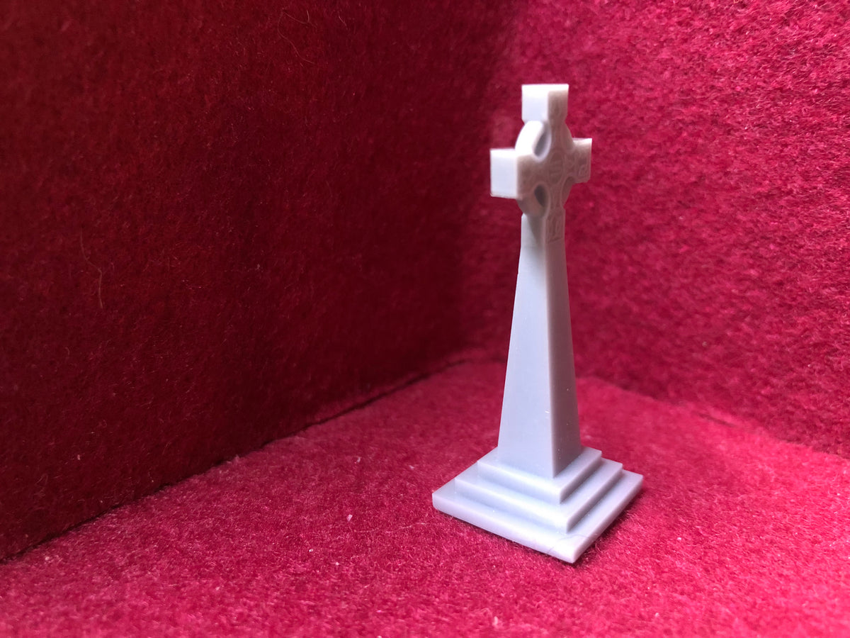 Cross Off Sample 00 H0 Celtic Cross (2 off) for model railway scenery - also OO9