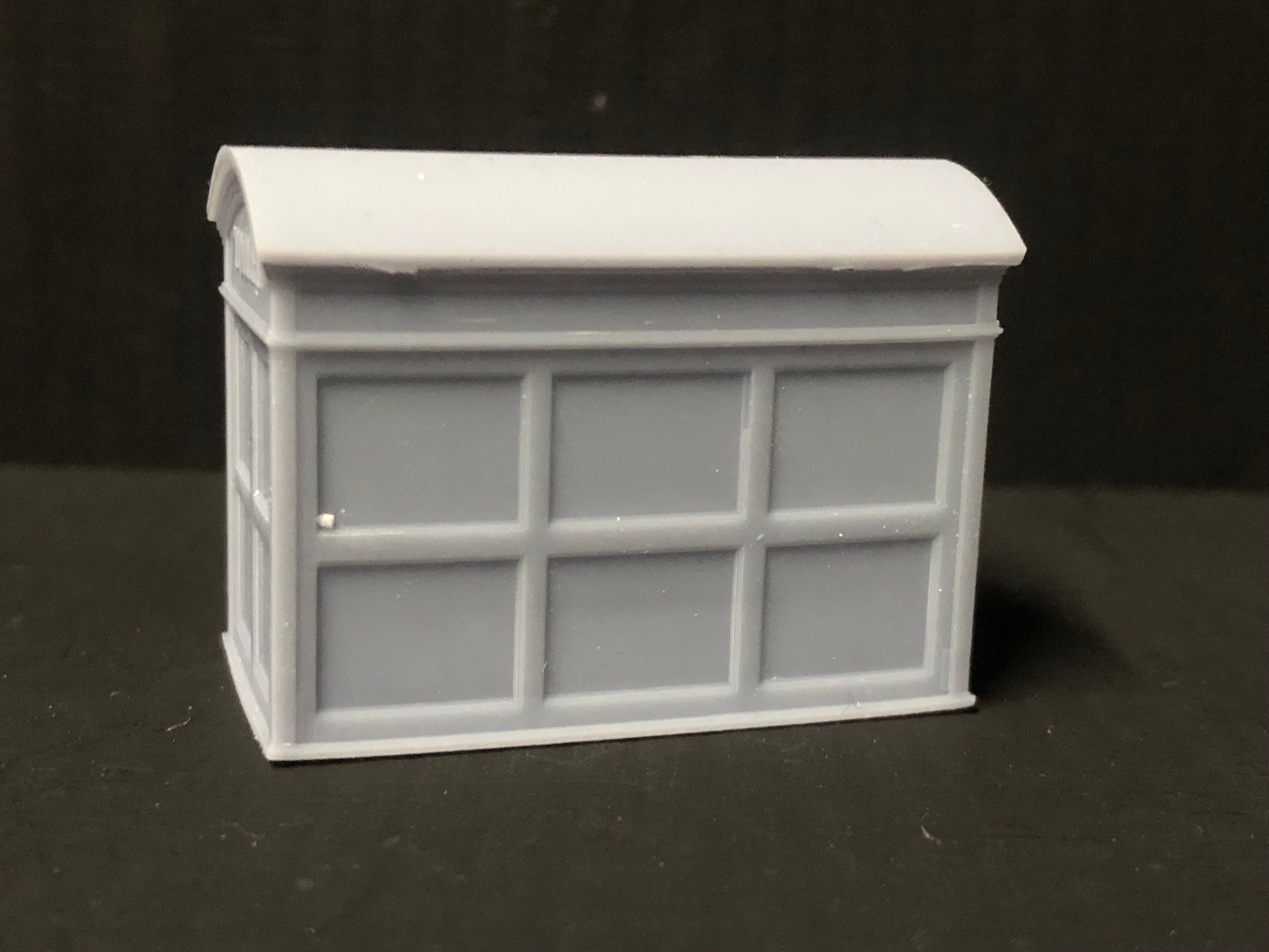 OO9 narrow gauge Victorian toilet carriage resin body kit for Peco NR-121D 10ft wheelbase chassis, unpainted and ready to assemble