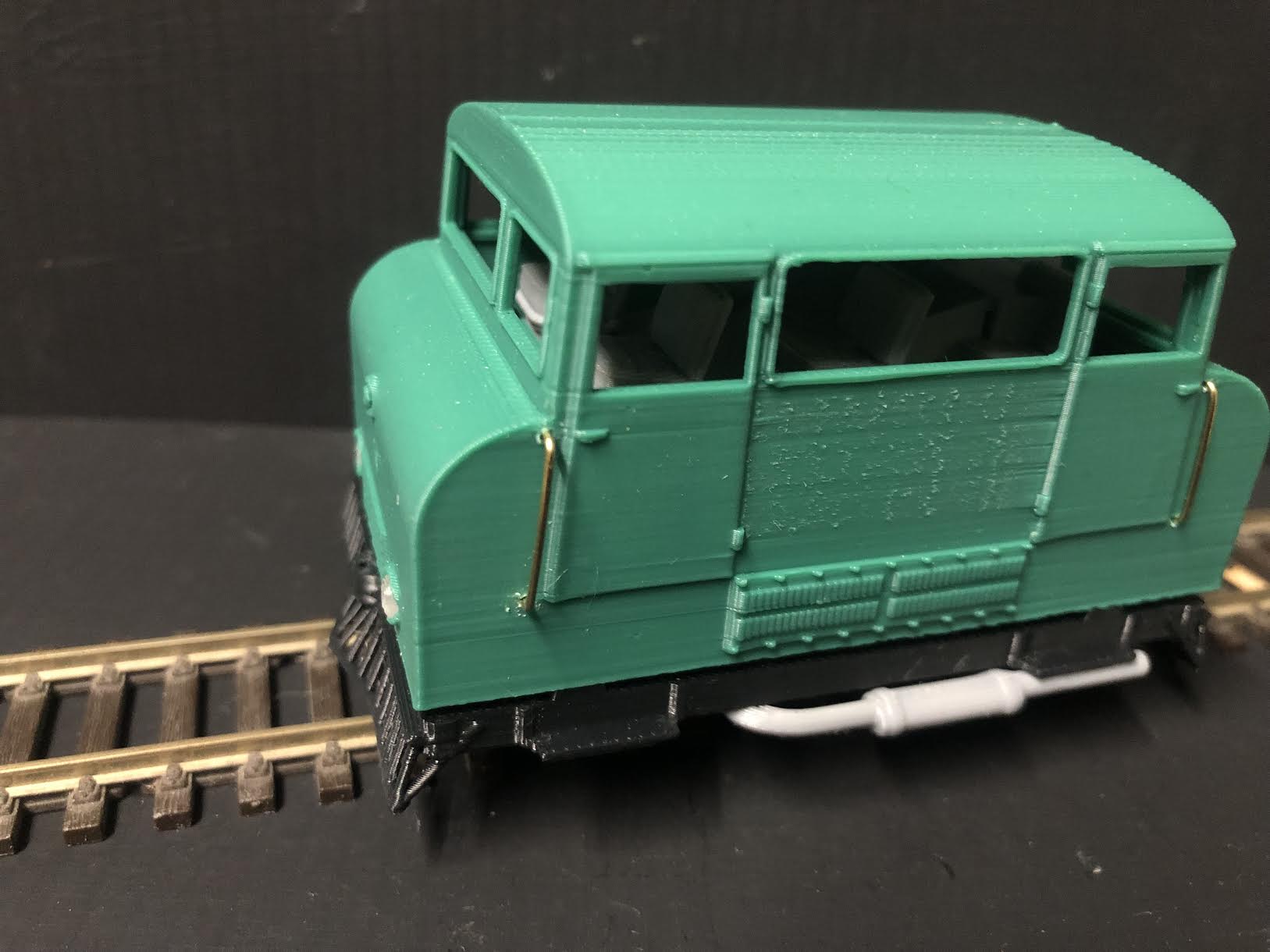 O-16.5 / NG7 narrow gauge Wickham Type 42 inspection car body kit designed to fit a Hornby Smokey Joe 0-4-0 chassis