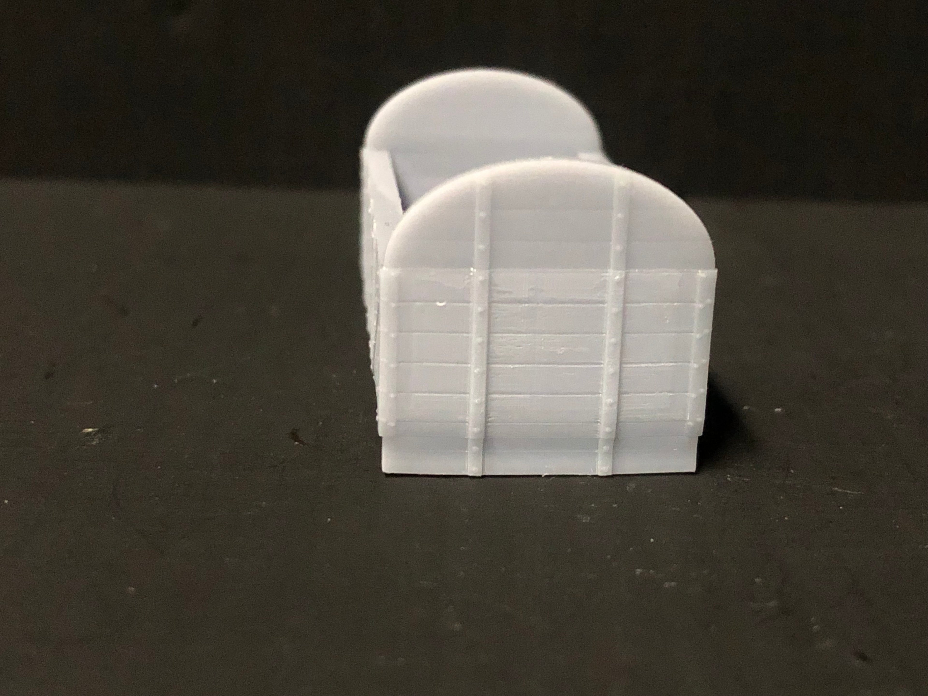 OO9 narrow gauge round ended wagon resin body kit for Peco NR-121D 10ft wheelbase chassis, unpainted and ready to assemble