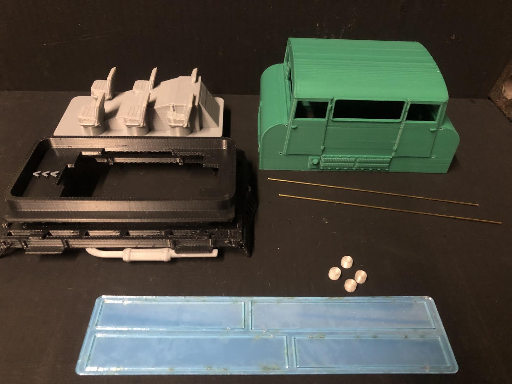 O-16.5 / NG7 narrow gauge Wickham Type 42 inspection car body kit designed to fit a Hornby Smokey Joe 0-4-0 chassis