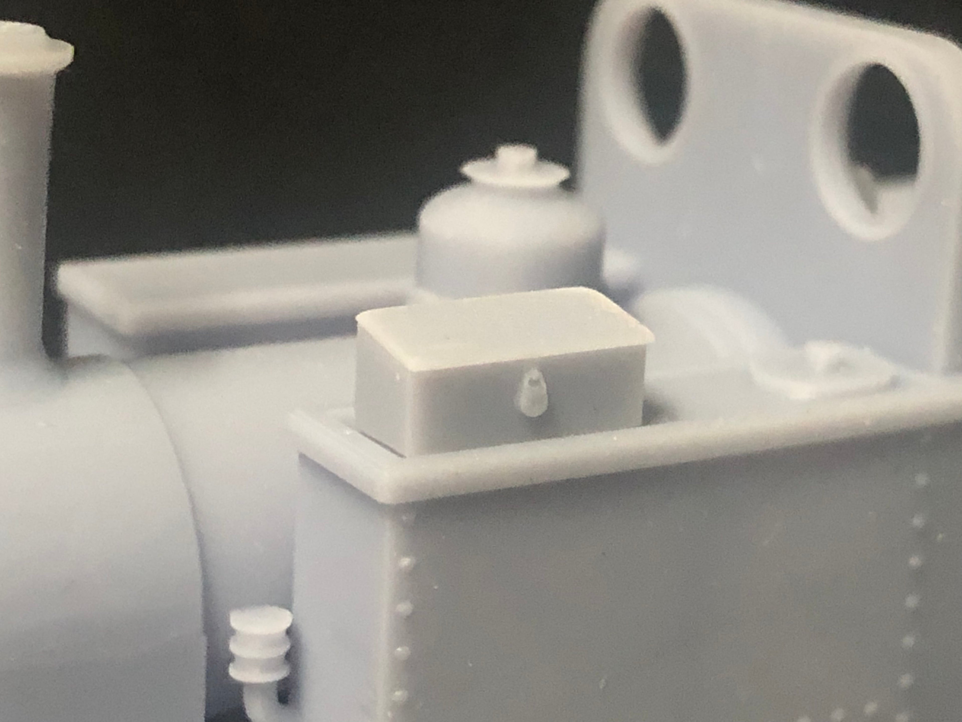 OO9 narrow gauge Kerr Stuart-style open cab steam loco kit body shown fitted to a Kato 11-109 motor bogie chassis