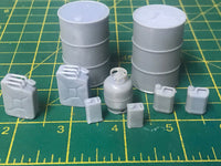 G-scale model scenery -set of cans and drums