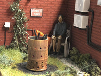 G-scale model scenery - Brazier with LEDs - also suitable for GN15