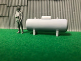 O Scale Model Railway Scenery Propane Tank and Figure