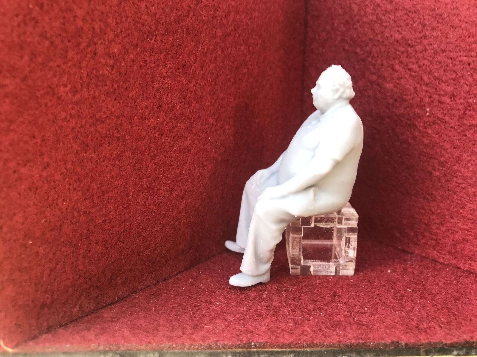 G scale 1:22.5 seated driver figure, 3D scanned from a real person, suitable for GN15 narrow gauge layouts