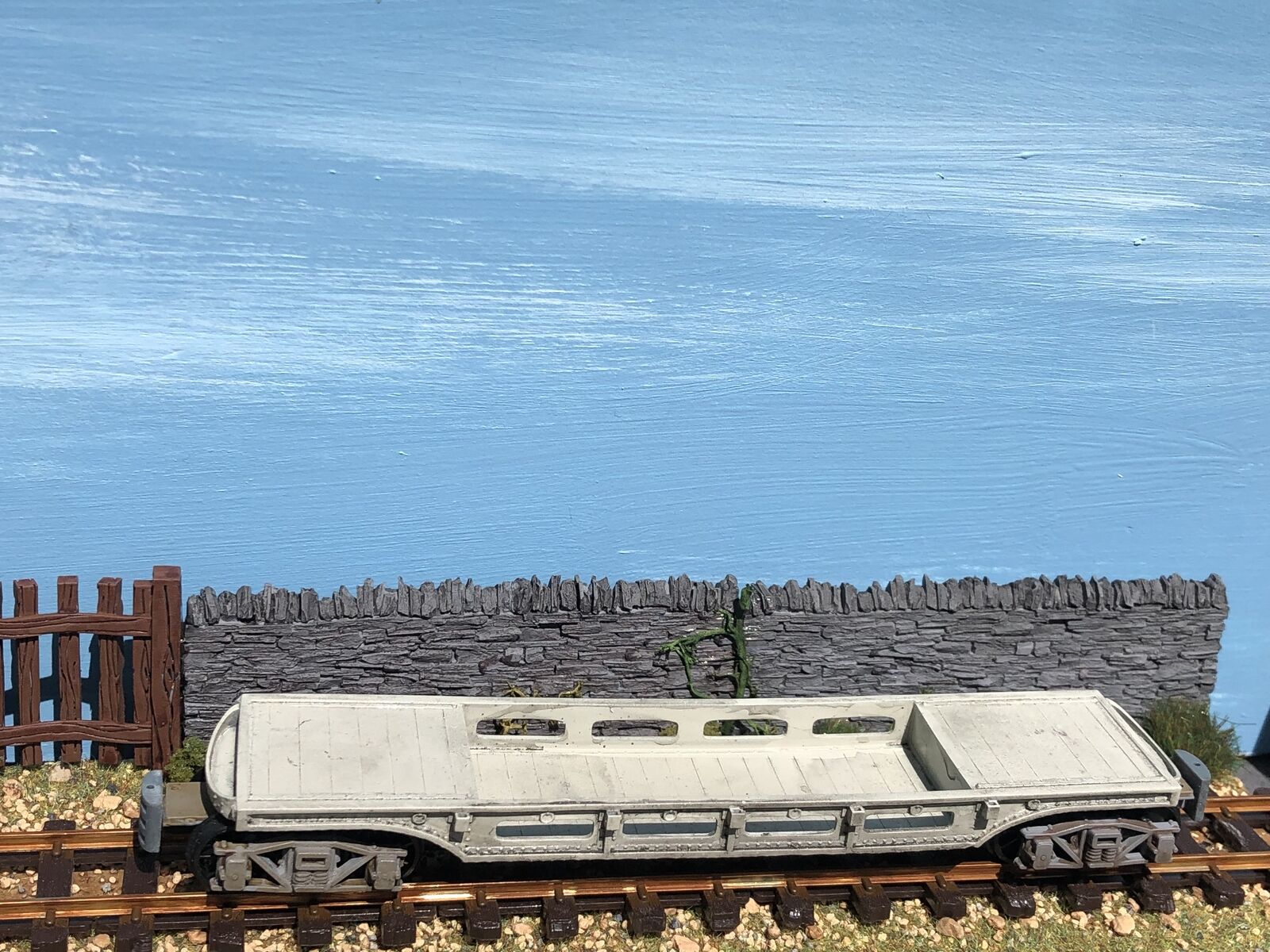 Gn15 narrow gauge Pechot wagon kit with detailed body, bogie wheels and NEM coupler pockets for 16.5mm track