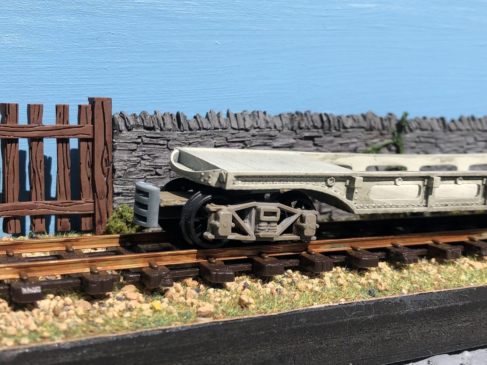 Gn15 narrow gauge Pechot wagon kit with detailed body, bogie wheels and NEM coupling pockets for 16.5mm track